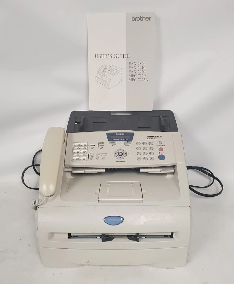 Brother IntelliFAX 2920 Fax Machine Copier Printer Page Count: 6450 + Manual - Image 1 of 4