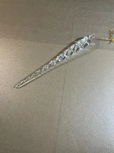 14 Stück Klarglas Eiszapfen Kristall gedreht Weihnachtsschmuck (551) - Bild 1 von 2