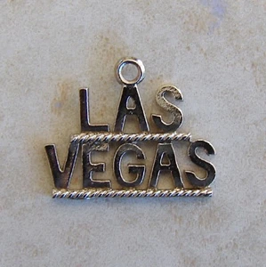 Las Vegas Nevada Sterling Silver Travel Bracelet Charm Gambling  - Picture 1 of 2