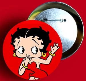 Betty Boop Pin Girly Betty Boop Button Betty Boop Art Pin Up Girls Buttons - Picture 1 of 2