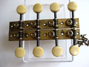 Vintage European Mandolin Brass Tuners Set for Project Upgrade - Picture 1 of 9