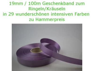 Ringelband / Kräuselband / Geschenkband / Polyband / Dekoband 19mm/100m  - Bild 1 von 3