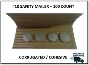 100er-Pack #10 Selbstklebende gewellte Sicherheits-Mailer für Münzen, Schmuck, Karten - Bild 1 von 6