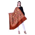 Women's Kashmiri Wool Blended Shawl Embroidered by Kashmiri Artisans, 40x80in S3
