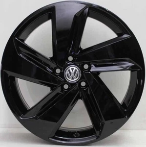 17 inch Genuine Volkswagen POLO GTI 2018 MODEL ALLOY WHEELS IN BLACK - Picture 1 of 2