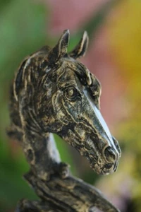 ELEGANTE CABEZA DE CABALLO DE BRONCE ESCULTURA DECORACIÓN DEL HOGAR ACENTO *ENVÍO GRATUITO - Imagen 1 de 5