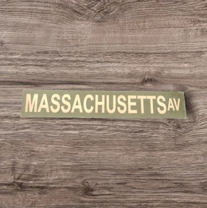 Large Massachusetts Avenue ~ Vintage Wooden Sign ~ Shabby Chic Retro Home Gift - Picture 1 of 3