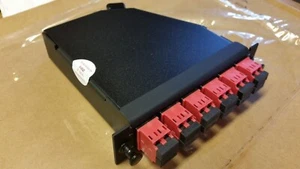TE Connectivity 1918785-2 RED SECURE LC TO MPO OPTICAL FIBER CASSETTE Optics - Picture 1 of 9