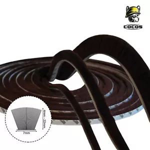 Bürstendichtung selbstklebend Dichtungsbürste 4mm - 22mm 3M-Kleber Braun - Bild 1 von 12