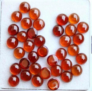 37,90 Ct Natürlicher Hessonit Granat Lose Edelstein 7 mm Rund Cabochon Lot - Bild 1 von 3