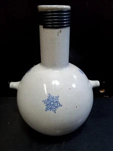Vintage Ceramic Snowflake Glaze Studio Art Pottery Vase Ball Jug - Picture 1 of 12