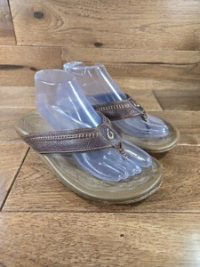 Sandalias de cuero marrón tostado OluKai Hiapo para hombre TALLA 9 EUR 42 *COMO NUEVAS* - Imagen 1 de 14