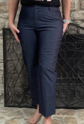 Merona Woman's Fit 2 Stretch Cropped Capri Pants Dark Blue Wash NWOT Size 10 - Image 1 of 4