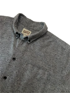 NAKED & FAMOUS Sz XL 'Easy Shirt' - Buttondown Melange Twill - Made in Canada - Picture 1 of 7