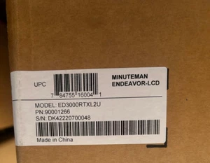 Minuteman ED3000RTXL2U UPS Online 3kVA/2700W 2U Rack/Tower Ext Runtime - Picture 1 of 5