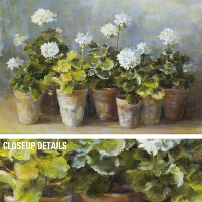 45Wx30H" GERANIOS BLANCOS por DANHUI NAI - MACETAS FLORES - OPCIONES DE LIENZO  Foto 1 de 4