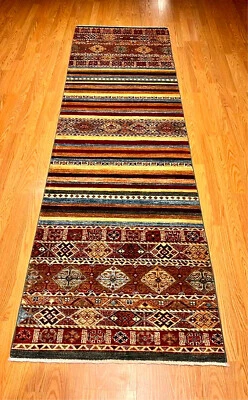 2.9 x 10 HAND KNOTTED Fine Quality Caucasian Rug _ Vegetable Dyes Hand Spun Wool - Image 1 of 4