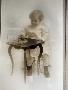 Dallas TX Photograph Vintage Picture Gentry Photography Antique Table Toy Sepia - Picture 1 of 4