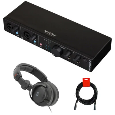 Arturia MiniFuse 4 Portable 4x4 USB Audio Interface (Black) w/ Headphone & Cable - Image 1 of 4