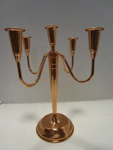 Vintage Copper Candelabra 4-arm 5 candle Holder 12.5” tall 1950's - Picture 1 of 12