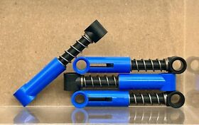 LEGO Parts (4) ~ Blue Technic Shock Absorber 6.5L Standard Coil No 731c06 ~ Rare