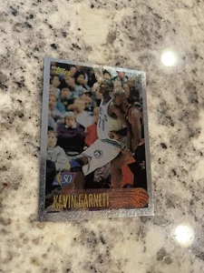 1996 1996-97 TOPPS KEVIN GARNETT #45 MINT NBA AT 50 FOIL INSERT CARD - Picture 1 of 3