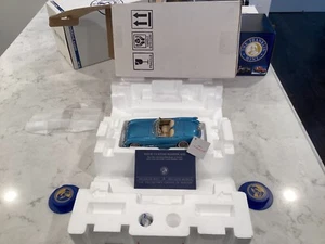 Franklin Mint 1:24 1955 Chevrolet Corvette Blue Diecast w/Box - Picture 1 of 8
