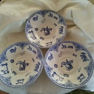 3-Spode Edwardian Childhood CEREAL BOWLS Children Made in England F1767-W - Picture 1 of 7