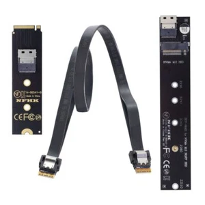 M.2 NVME NGFF M-Key SSD Male to Female Extension Adapter with SFF-8654 Cable - Picture 1 of 6
