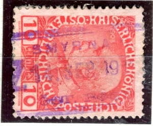 Austria Levante 1908 Smirne Azul Cancelar - Imagen 1 de 1