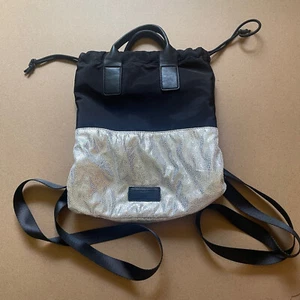 Kendall & Kyle Black And Silver Drawstring Backpack - Picture 1 of 6