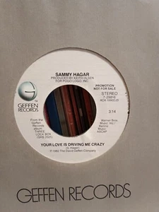 Sammy Hagar 45 Your Love Is Driving Me Crazy Promo Stereo EX Condition - Foto 1 di 2