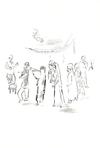 MARC CHAGALL Wedding Procession 11" x 7.5" Serigraph 1999 Modernism Black & Whit - Picture 1 of 1
