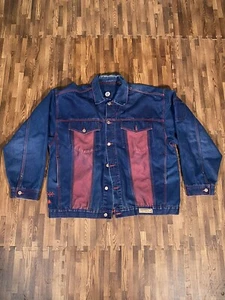 VINTAGE 90'S HEAVEN OR HELL DENIM JACKET 3XL HIP HOP URBAN WEAR EMBROIDERED LOGO - Picture 1 of 7