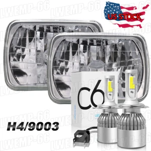 2x For Ford F100 F150 F250 F350 7x6" 5x7" LED Headlights DOT Hi-Lo Beam H6054 - Picture 1 of 21