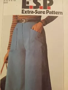 6-10 Vintage 70s Culottes Sewing Pattern Simplicity 8149 ESP Extra Sure - Picture 1 of 2