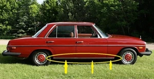 Mercedes Benz W114 W115 Sedan 4 Doors CHROME Lower Side Molding Trim Set of 2 - Picture 1 of 1