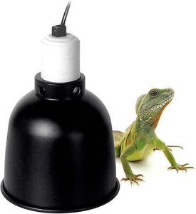 Reptile Light Fixture 5.5" Inch Deep Dome Heat Basking Tank Lamp UVB UVA Blub - Picture 1 of 8
