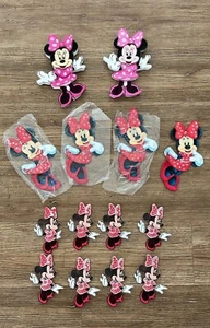 Set Minnie Mouse Happy Birthday Party Deko Schaumstoff Figur rosa rot Loc A - Bild 1 von 1