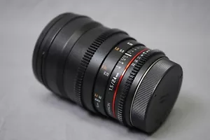 Used Rokinon 24mm T1.5 Cine Lens Canon EF Prime Lens + 77mm UV filter (#113) - Picture 1 of 9