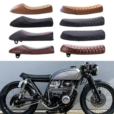 Cafe Racer Seat Retro Driver Seat For Honda CB CM CL 125 250 450 550 750 CG125 - Image 1 of 4
