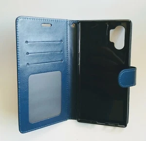Für Samsung Galaxy Note 10 / Note 10+ Leder Karten Ausweis Wallet Tagebuch Tasche Hülle - Bild 1 von 8