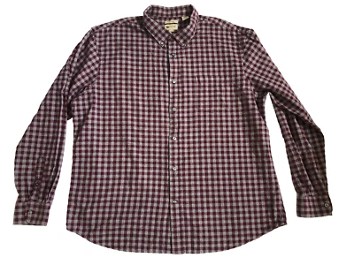 Haggar Clothing Size 2XL Fitted Checkered Flannel Long Sleeve Button Down Shirt - Image 1 of 4