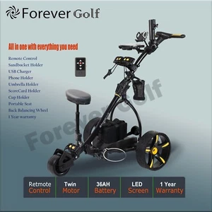 All-in-one Forever Golf Remote Control Electric Golf Trolley, Full Accessories - Picture 1 of 23