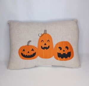 Hyde And Eek Halloween Jack O Lantern Pumpkins 12" x 18" Throw Toss Pillow