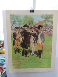 MILITARIA - STAMPA (1974) Soldatini Rivoluzione Americana US Army Newburgh 1783 - Foto 1 di 1