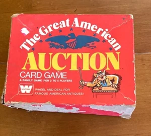 Vintage Whitman 1975 The Great American Auction Card Game VG Complete Box Wear - Bild 1 von 12