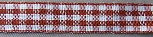5 Yds. BROWN GINGHAM CHECK RIBBON 1/2" wide - Picture 1 of 1