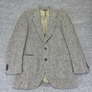 Vintage Harris Tweed Stafford Blazer Herren 42R Wolle Fischgrät Sport Mantel USA  - Bild 1 von 8