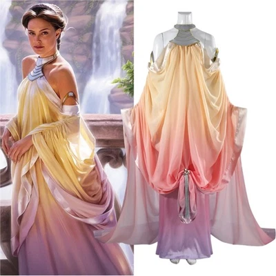 Xcoser Star Wars Padme Amidala Cosplay Costume Dress Women's Outfit Party Dress - Image 1 of 4
